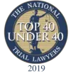 National Trial Lawyers Top 40 Under 40 badge, 2019